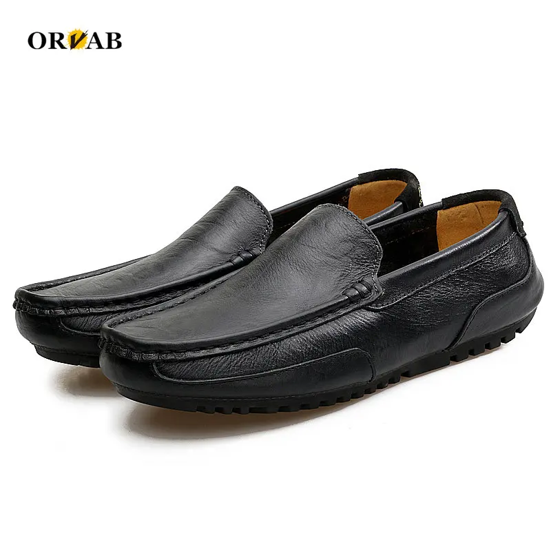 Shoes Men Leather Original Man Shoes Male Footwear Driving Moccasin Soft Comfortable Men Casual Shoes Fashion Flat Sneakers New