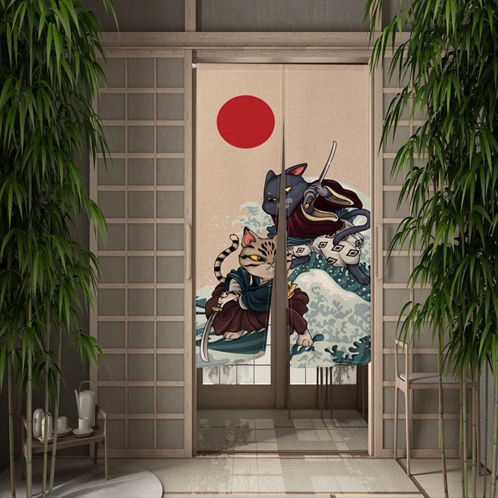 Японские культурные элементы Fuji гора красная Солнцезащитная дверь Затемняющая