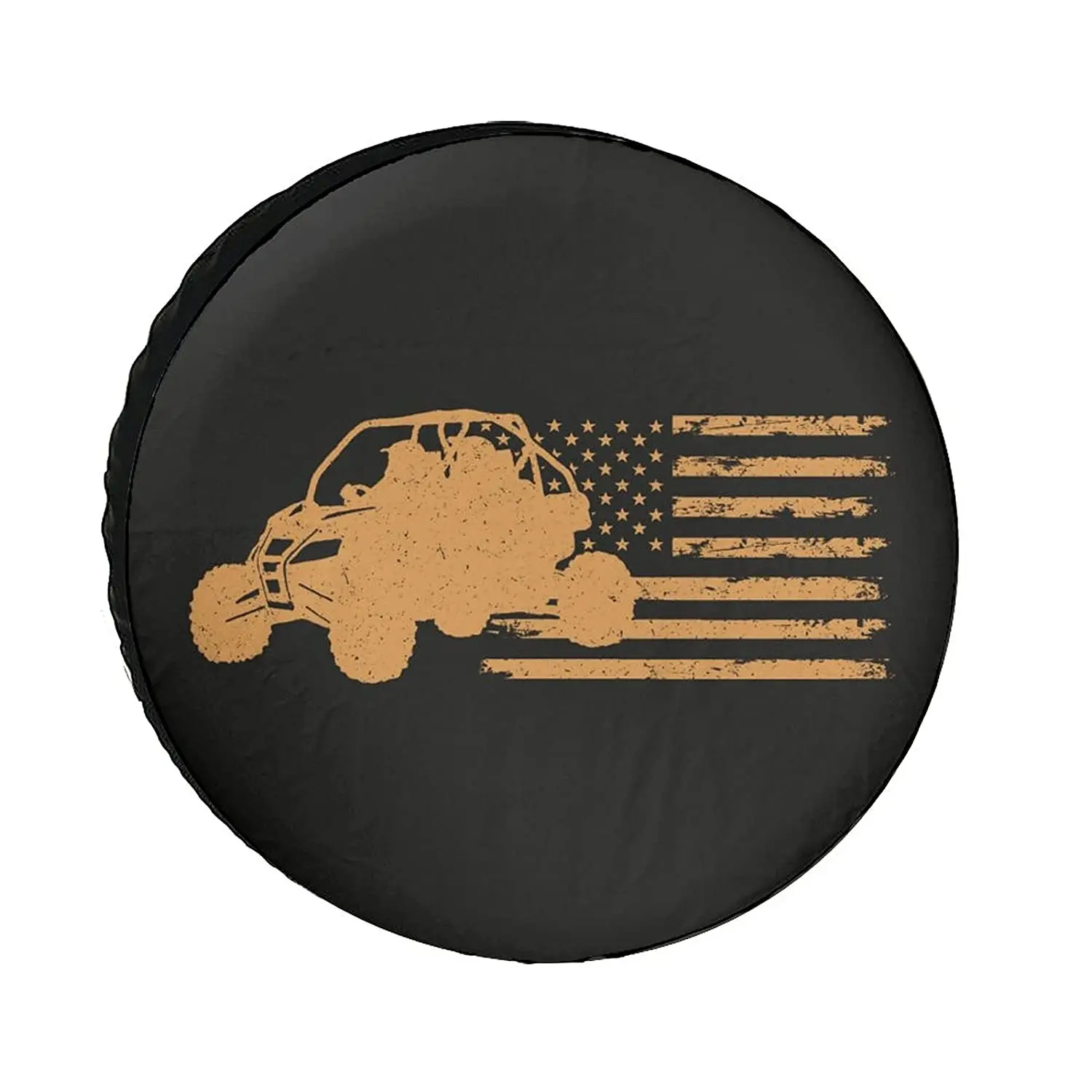 

Four Wheeler Mudding American Flag Distressed Universe Exploration Tire COVER CARs Wheel COVER CAR Protectors Weatherproof