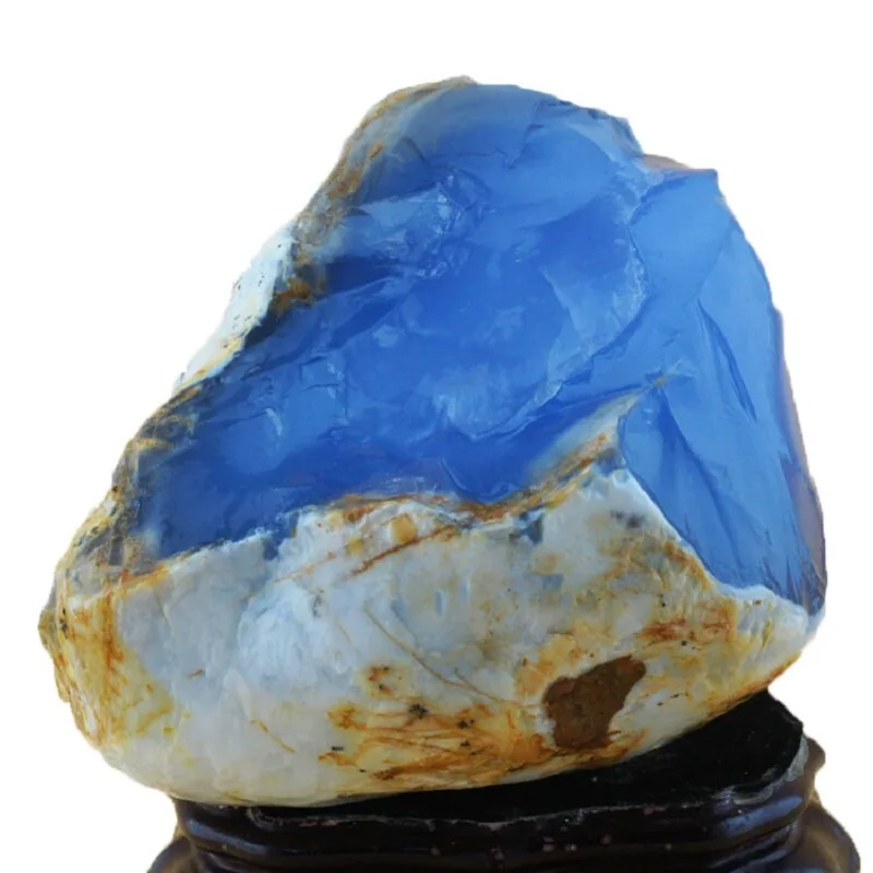 Pure Natural Gemstone Original Stone Blue Chalcedony Jade Whole Sapphire Crystal Stone for DIY Jewelry Carving Making
