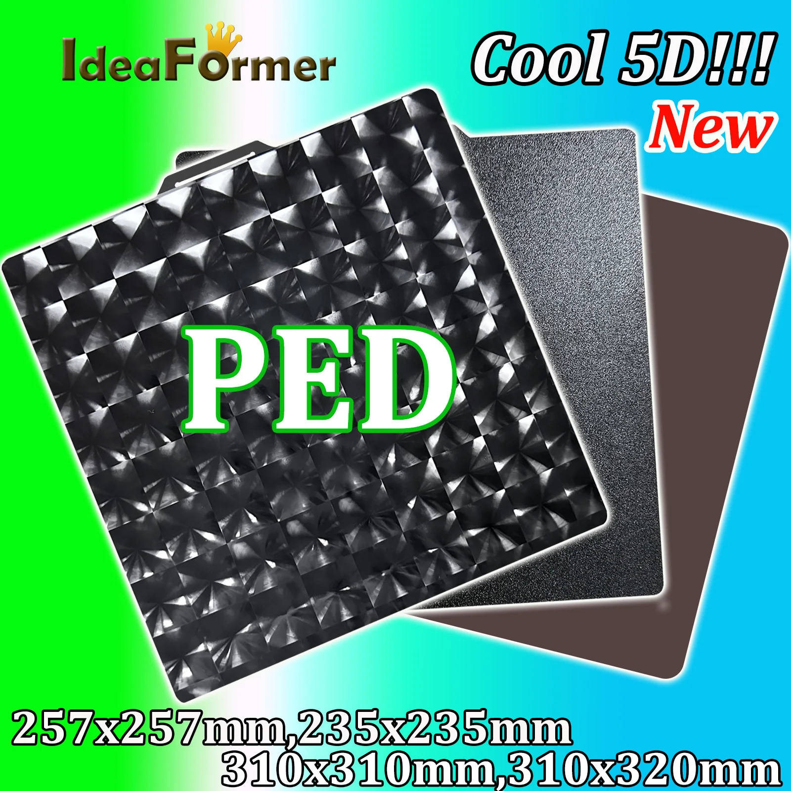 

Новинка, 5D 235/310/257/320 мм, двухсторонняя гладкая и текстурированная Строительная пластина PEI, стальной лист с магнитной пружиной для Bambu Lab Sidewinder X1