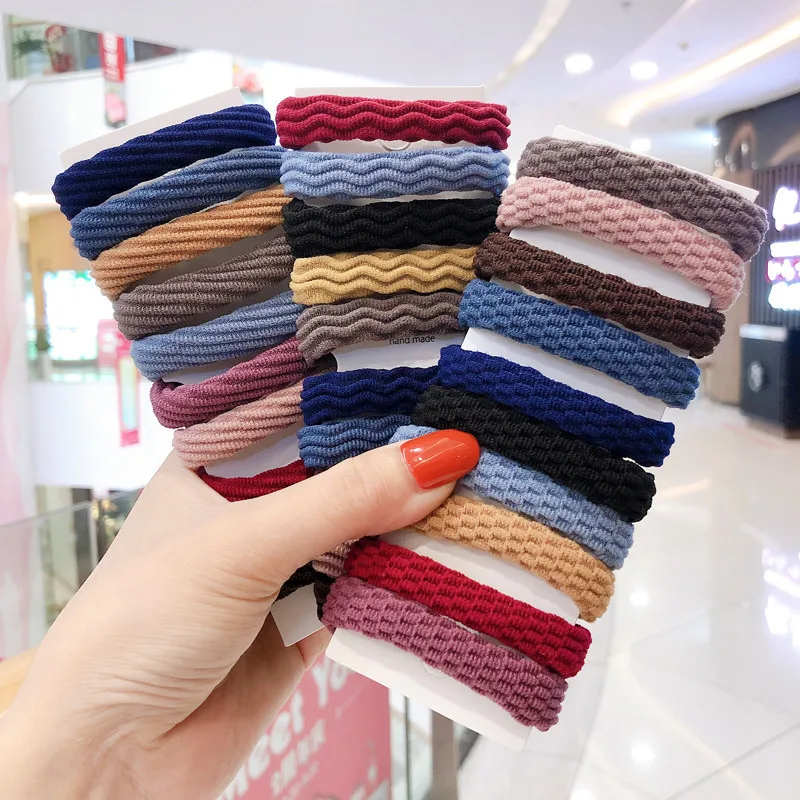 

10PCS Fashion New Women Girls Simple Basic Hair Ties Elastic Hair Bands Ponytail Holder Rubber Bands Hair Accessories Gifts