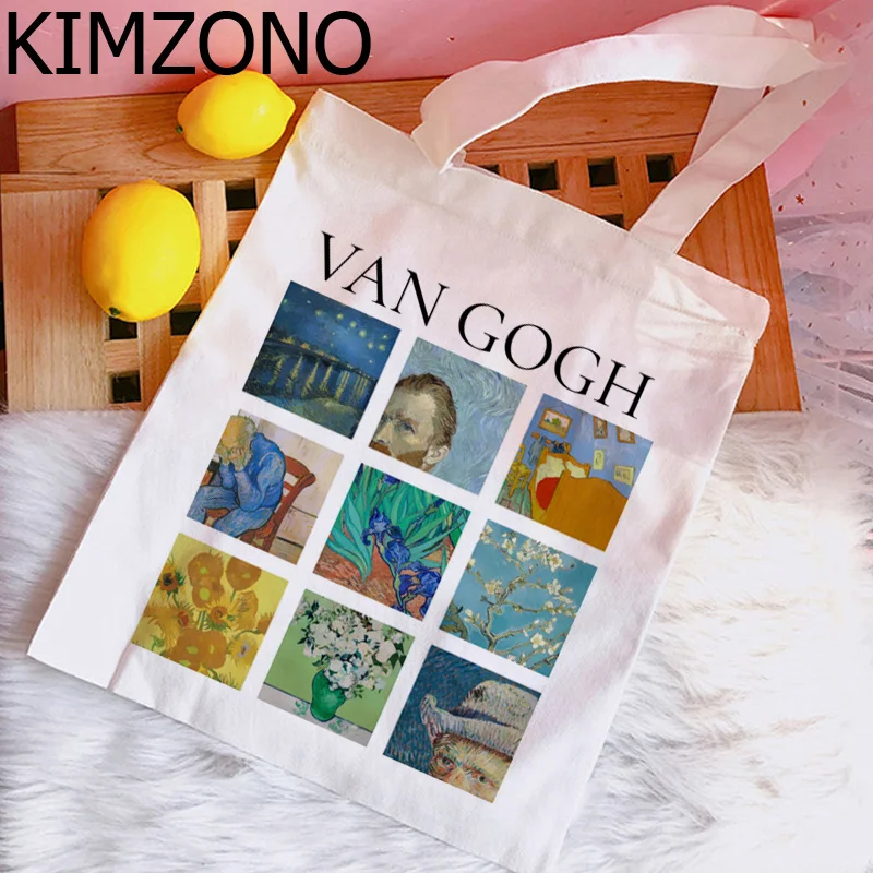 

Van Gogh shopping bag bolso canvas shopper jute bag handbag bolsas de tela bag bolsas reutilizables ecobag net sac tissu