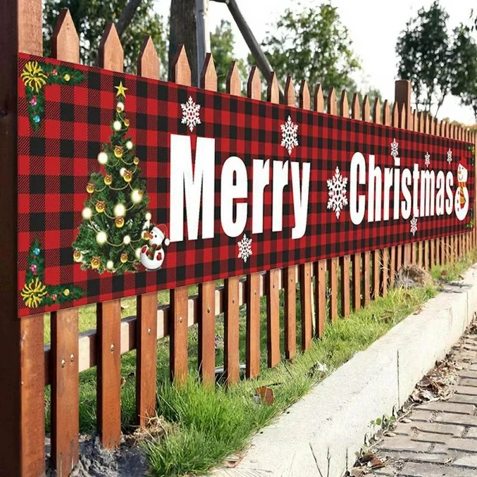 

Christmas Outdoor Banner Flag Merry Christmas Decoration For Home 2023 Xmas Ornament Navidad Natal Noel Gift Happy New Year 2024