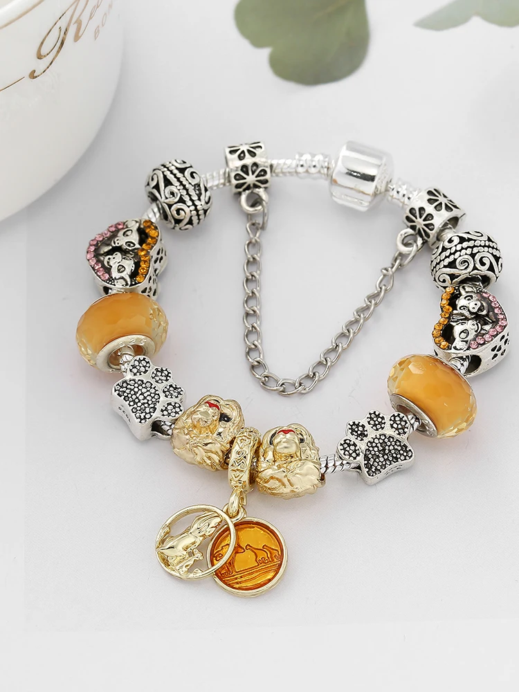 Seialoy Fashion Lion Charm Kids Bracelet & Bangle Original Animal Heart Shaped Beads Bracelets For Women Men Popular Jewelry (art.: 3920b48cfc2cc) - 3920b48cfc2cc
