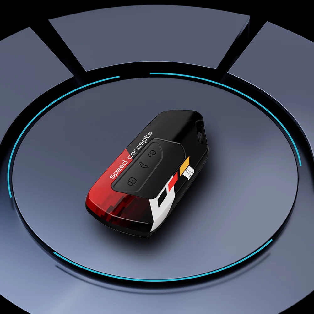 

Модный чехол для автомобильного ключа с граффити чехол для VW Volkswagen Golf 8 Mk8 Koda Octavia 3 кнопки смарт-аксессуары для бесключевого управления