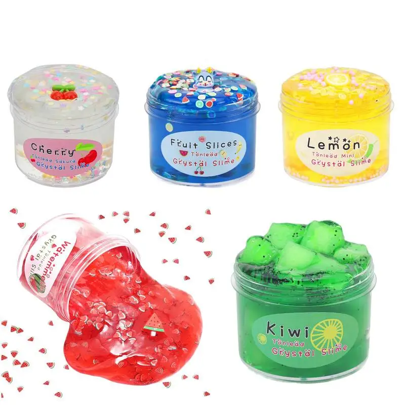 

70ml Crystal Putty Jelly Clay Soft Non-Sticky Crunchy Bubble Slime DIY Cotton Mud Stretchy Kids Toys Art Craft Birthday Party