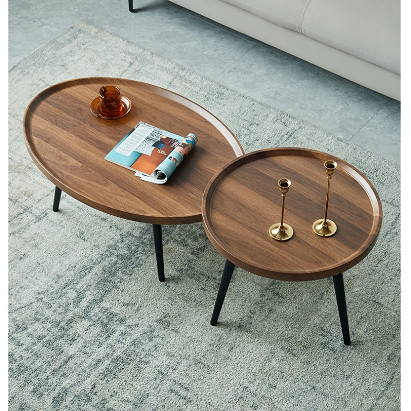 

Luxury Simple Coffee Tables Round Creative Sofa Space Saving Small Side Table Center Living Room Furniture Couchtisch Side Table