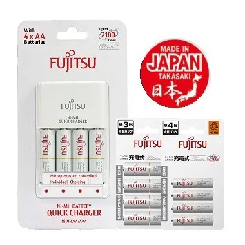 

New Fujitsu Quick Charger Standard 4Cells AA Rechargeable Battery Typ.2000mAh - FCT344-CEFX(CL)