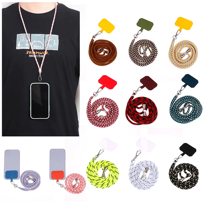 

Universal Crossbody Patch Phone Lanyards Mobile Phone Strap Lanyard Nylon Soft Rope Cell Phone Hanging Cord Holder Dropshipping