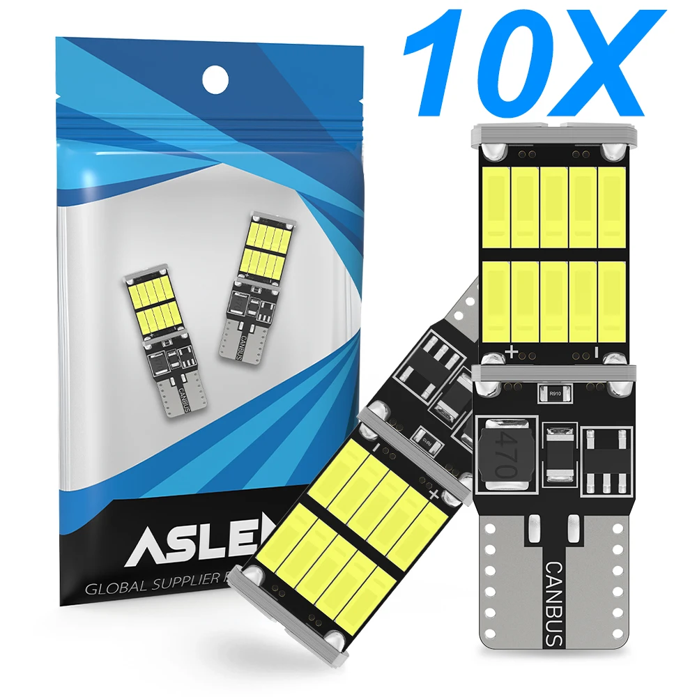 

10 шт., светодиодные лампы W5W T10 Canbus 4014SMD