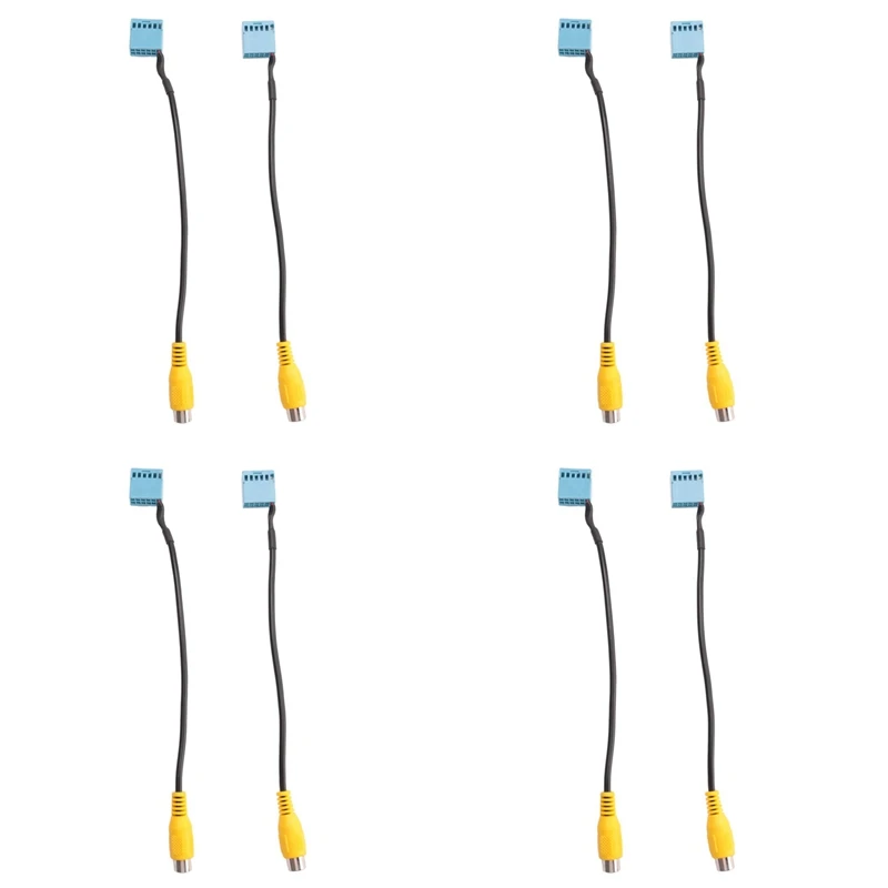 8Pcs Car Rearview Camera RCA Video Reverse Convert Cable For-MIB Passat Tiguan Golf RCD330 RCD330G