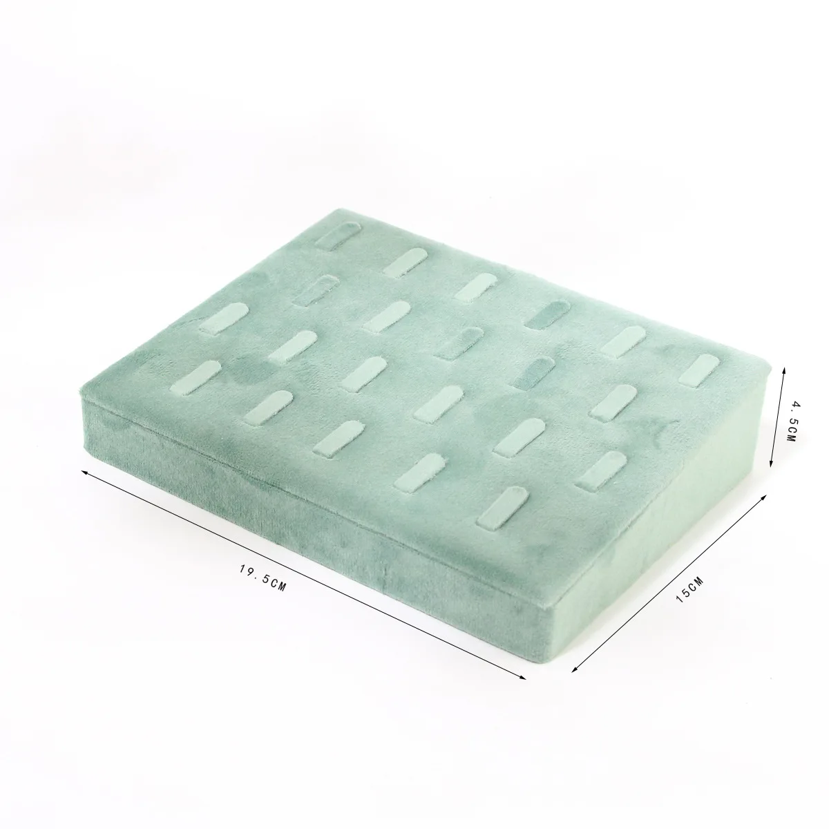 

Металлический поднос для выставки товаров ювелирных изделий Зеленый бархат Стойка для выставки товаров ювелирных изделий Счетчик Дисплей Библиотека Выставки ювелирных изделий Хранение ювелирных изделий