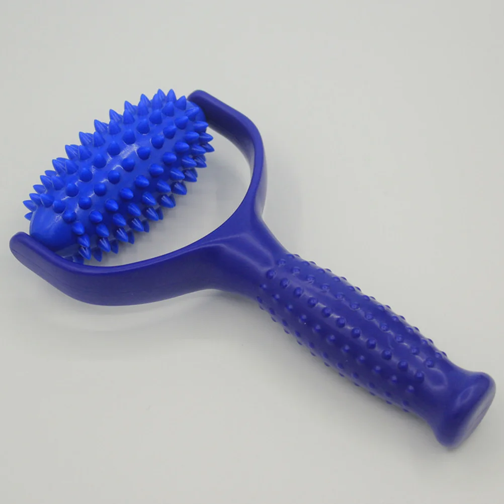 Spiked Massage Ball Roller Stick Yoga (Blue) Home Neck Massager for Muscle Leg Tool Body Tools