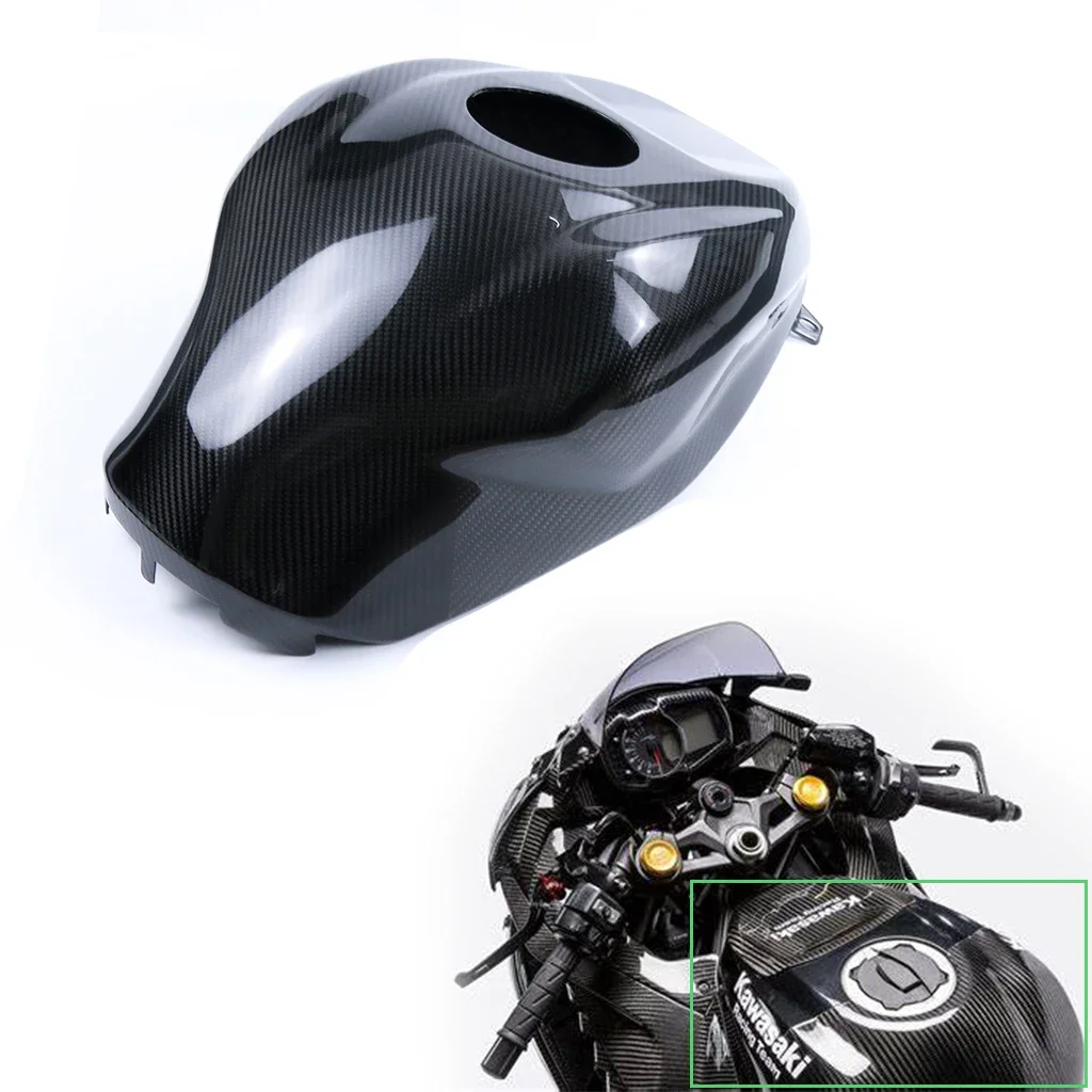 Аксессуары для мотоциклов из углеродного волокна 3K крышка бензобака Kawasaki Ninja ZX25R