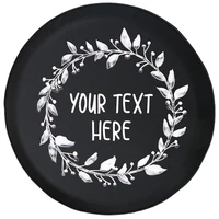your text here personalize vine flowers custom tire cover fits jeep wrangler rubicon camper and rvs