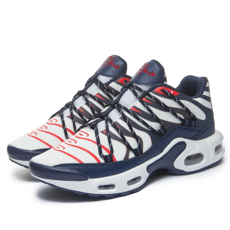 

DAFENP Fashion Full palm air cushion Mesh Lace Up Breathable mens sport running casual cushion sneakers shoes 39-46