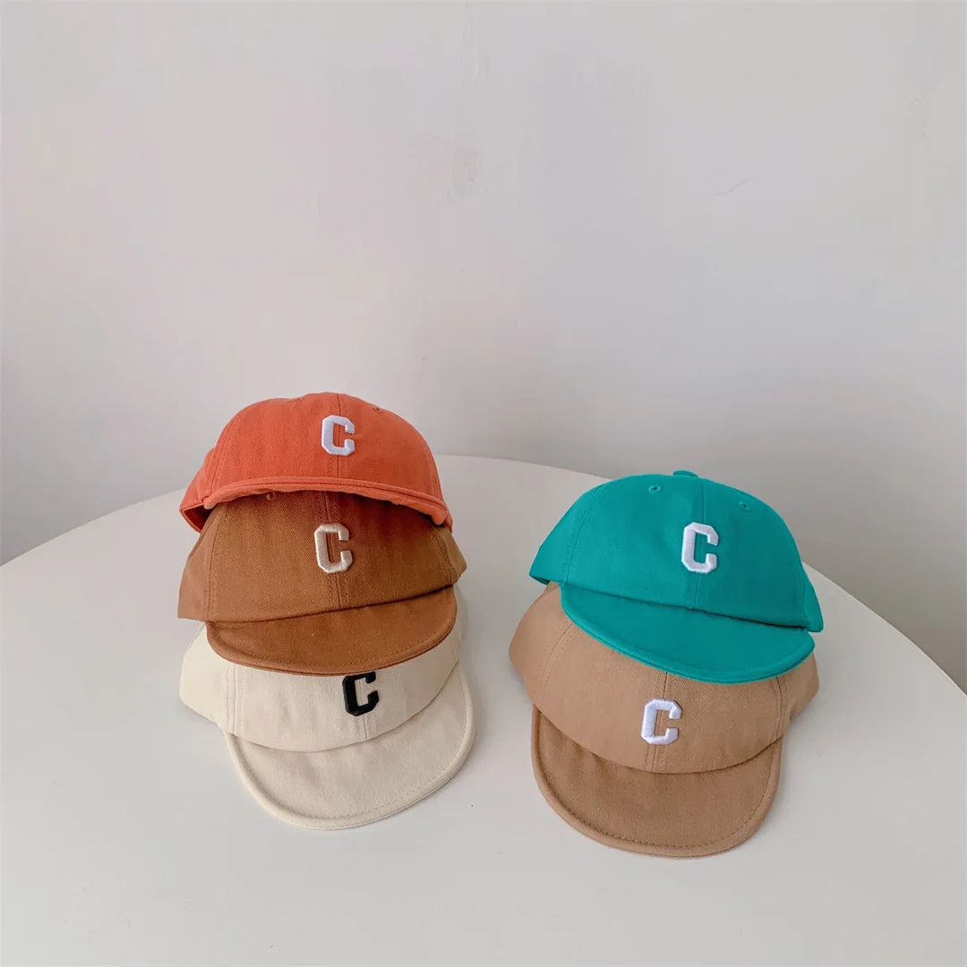 

2022 Summer New Baby Letter Cap Baby Kids Boy Adjustable Baseball Caps Boys Girl Hats Soft Children Peaked Cap Infant Sun Hat
