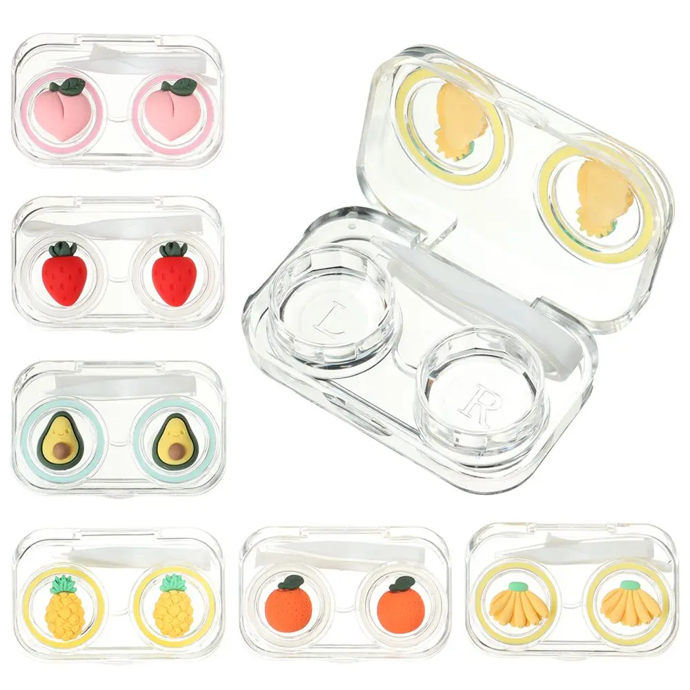 

Чехол для контактных линз, милый мультяшный чехол для контактных линз в виде фруктов, аксессуары для очков, контейнер для ухода за глазами