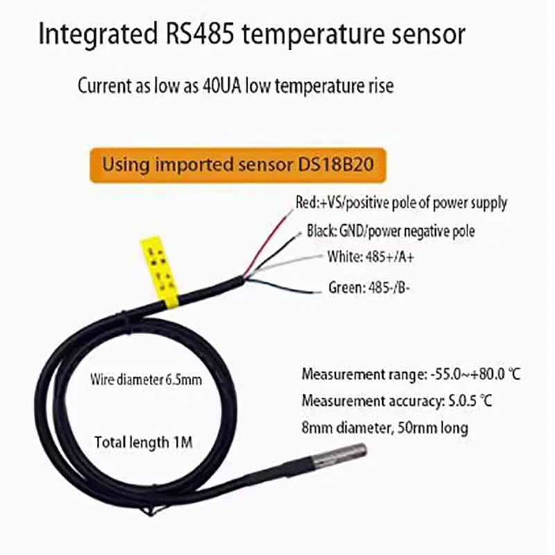 

Термодатчик DS18B20 RS485 RSDS18D