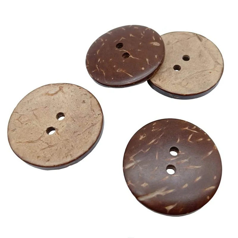 

Пуговицы из кокосовой скорлупы толстые с 2 отверстиями, пуговицы из натуральной кокосовой скорлупы для рукоделия, швейные украшения, 150 шт.