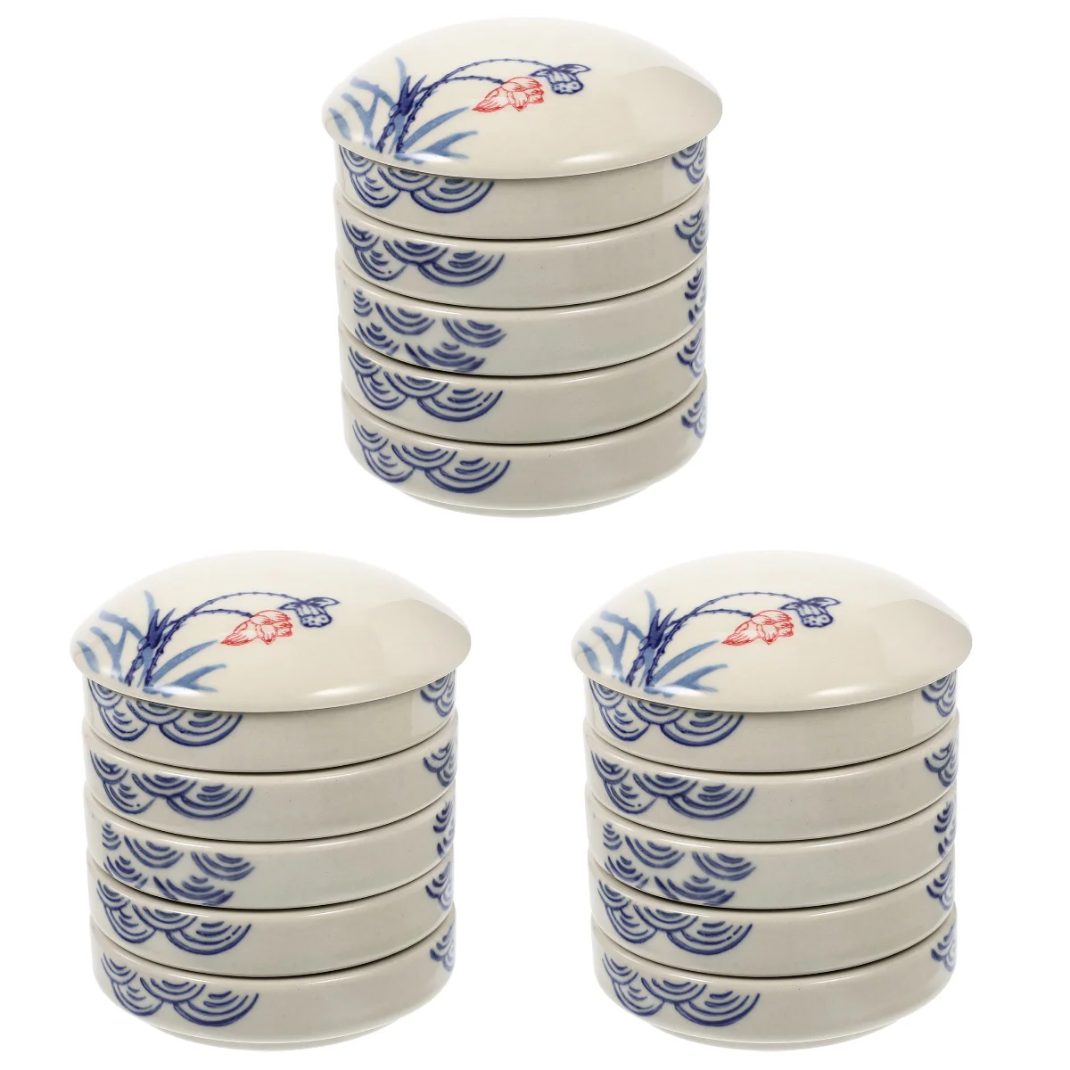 

3 Sets of Watercolor Palettes Ceramic Watercolor Mixing Trays Decorative Color Mixers