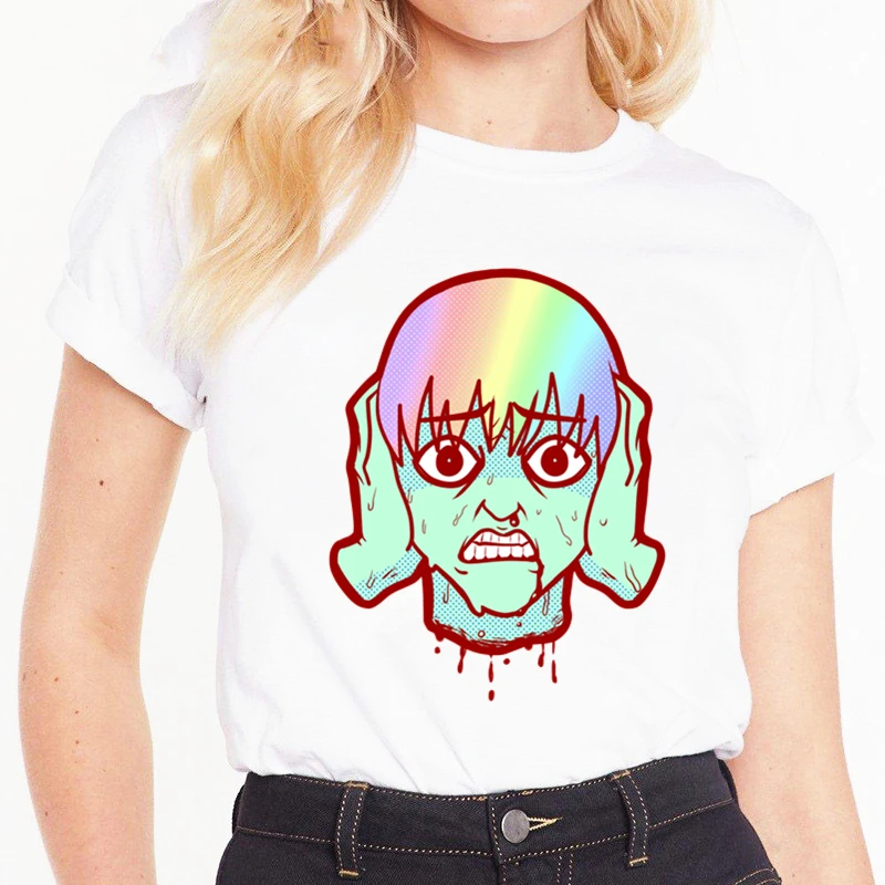 Женская футболка с коротким рукавом Shintaro Kago Винтажная в стиле Харадзюку женская