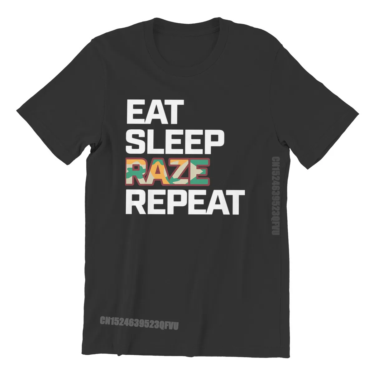 

Valorant Agents Game Men Tshirts Eat Sleep Raze Repeat Individuality Men T Shirts Original Sweatshirts New Trend