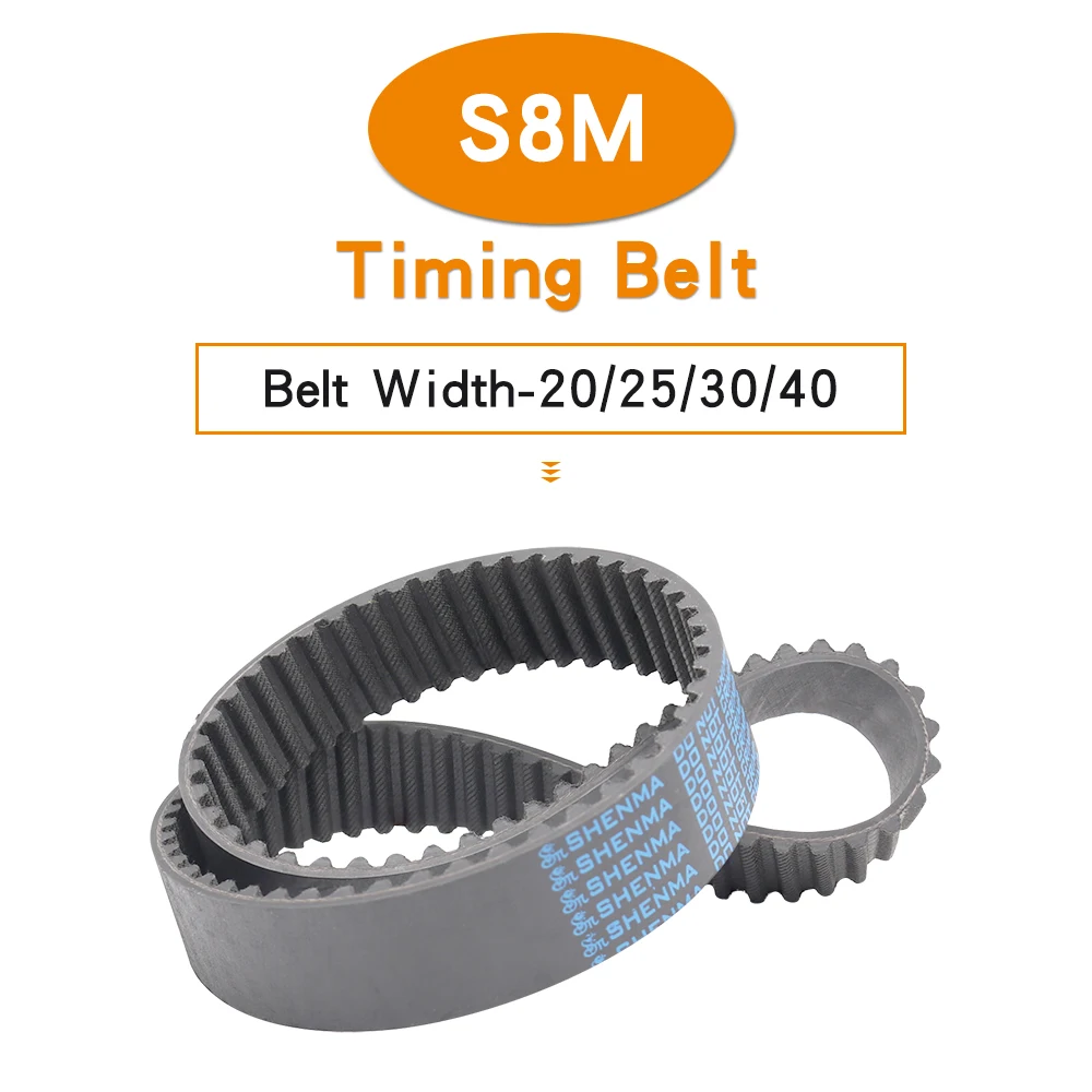 

Transmission Belt S8M-1424/1440/1480/1512/1520/1544/1552/1576/1600/1608 Teeth Pitch 8 mm Rubber Pulley Belt Width 20/25/30/40 mm