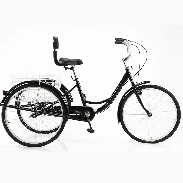

black color Adult Tricycle rear Basket Three Wheel Adult Tricycles