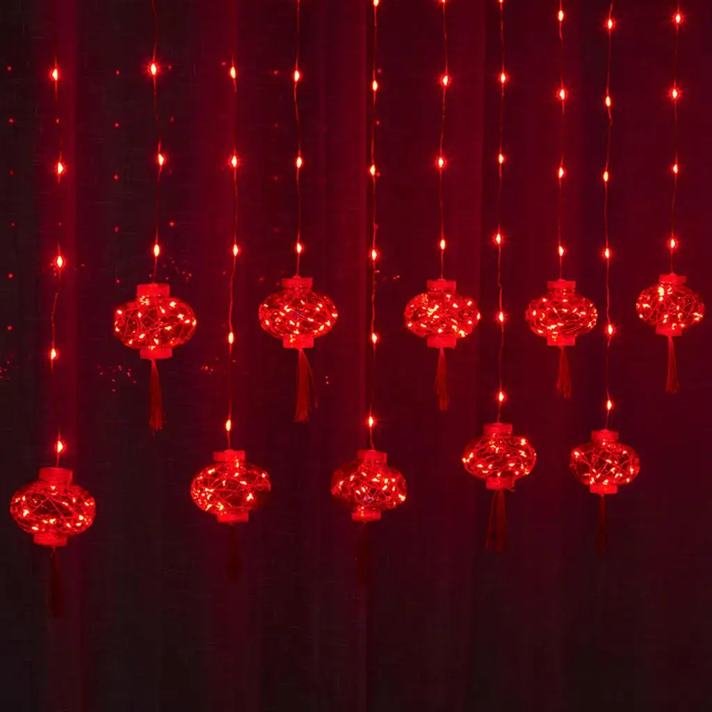 

Китайская Новогодняя гирсветильник-фонарь s, сказосветильник рлянда для весеннего праздника, Декор