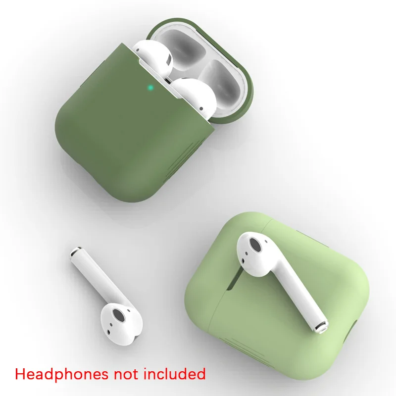 

Casos De Silicone Macio Para Airpods1 2 Silicone Bluetooth-compatível Fone De Ouvido Caso Para 1 2 Fone De Ouvido Capa