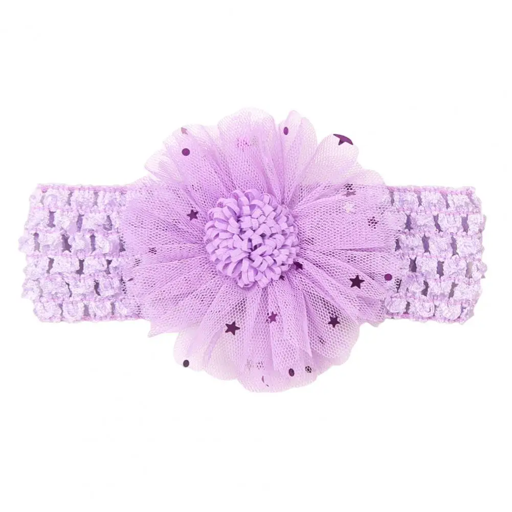 

Lace Mesh Solid Color Headdress Wedding Birthday Party Wide Toddler Hair Band Infant Headband Household Supplies