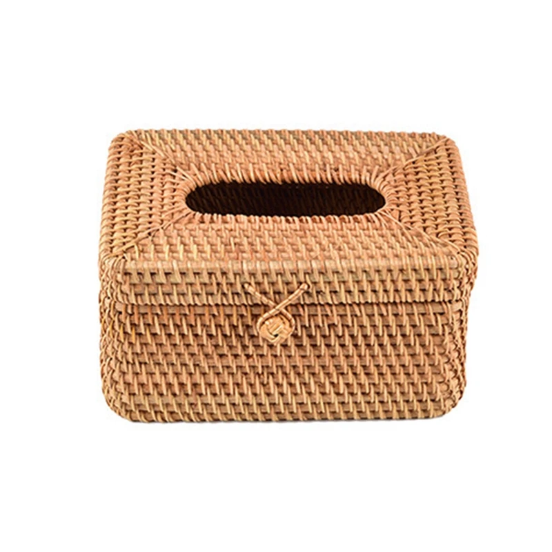 

Rattan Tissue Box Home Decoration Handmade Desktop Tissue Rattan Tissue Box For Barthroom,Home,Hotel And Office