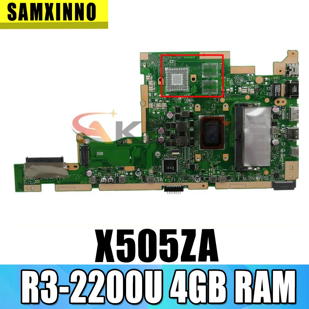 

Оригинальная материнская плата Akemy X505ZA для ноутбука X505Z, A505Z, K505Z, X505ZA, материнская плата для ноутбука с Φ, 4 Гб ОЗУ, протестирована, ОК