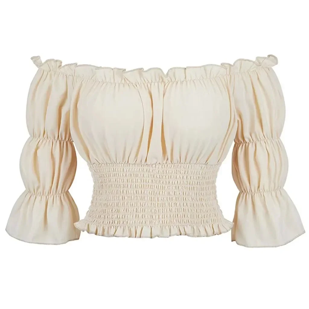 S-3XL Блузка Ренессанса Крестьянская женская рубашка с открытыми плечами и