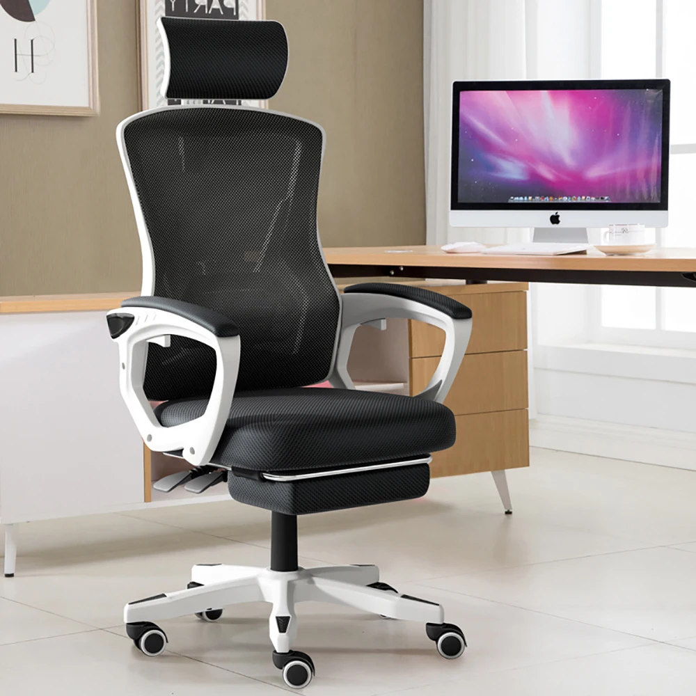 

Компьютерное кресло для дома и офиса, поворотный стул с подставкой для ног, спинка, стул для студентов, игровой эргономичный стул