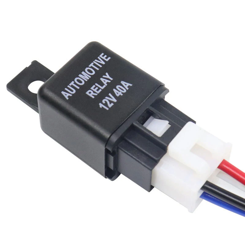 

Waterproof Automotive Relay 12V 24V 4pin 40A Car Relay With Black Red Copper Terminal Auto Relay With Relay Socket