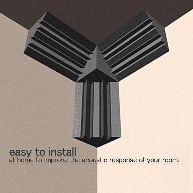 8 упаковок акустических ловушек 12X7x7 дюймов акустическая пена звукопоглощающая