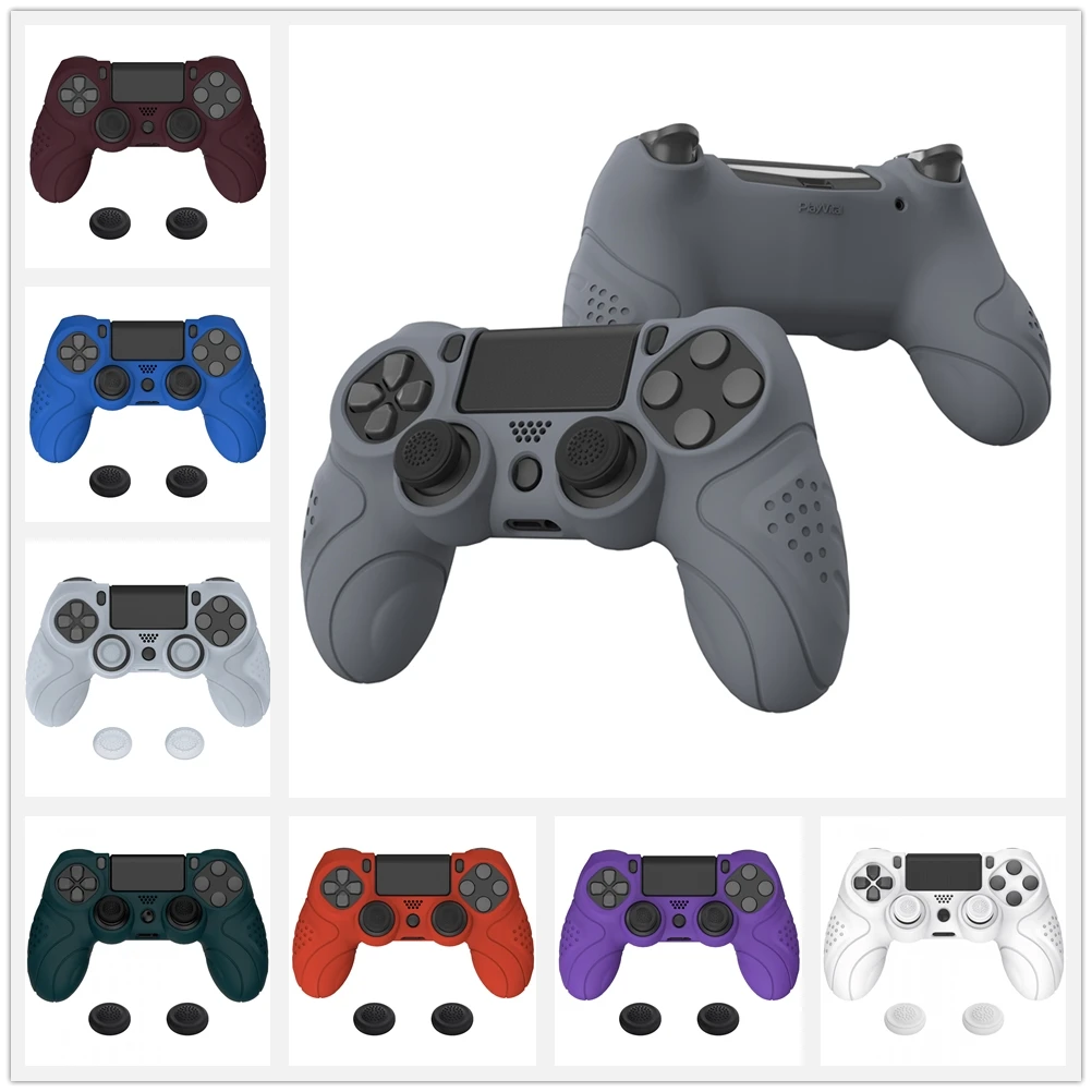 

PlayVital Guardian Edition Soft Anti-Slip Silicone Case Rubber Skins W/ Joystick Caps for ps4 All Model Controller
