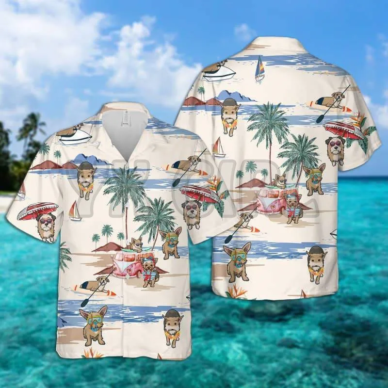 CHORKIE SUMMER BEACH HAWAIIAN SHIRT 3D All Over Printed Hawaiian Shirt Men's For Women's Harajuku Casual Shirt Unisex