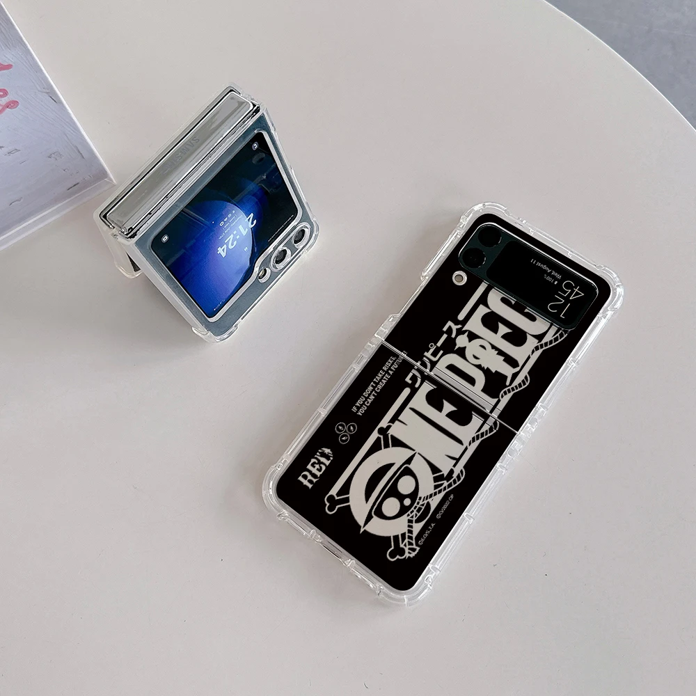 Чехол для телефона с японским аниме L-Luffys с логотипом для Samsung Galaxy Z Flip 3 4 Z Flip 5 Z Fold 4 5G PC Ones Мягкий противоударный чехол (art.: 3920c86dfbf19) - 3920c86dfbf19