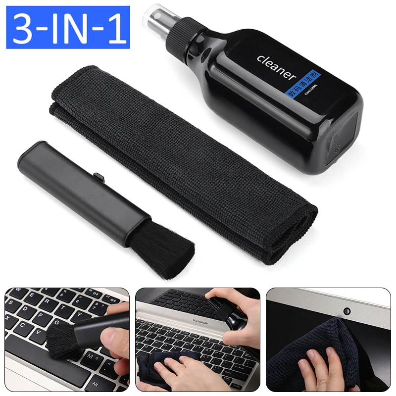 

3 in 1 200ml Mobile Phone LCD Screen Dust Removal Cleaner Notebook Tablet Screen Keyboard Camera Lens Cleaning Kit Accessories
