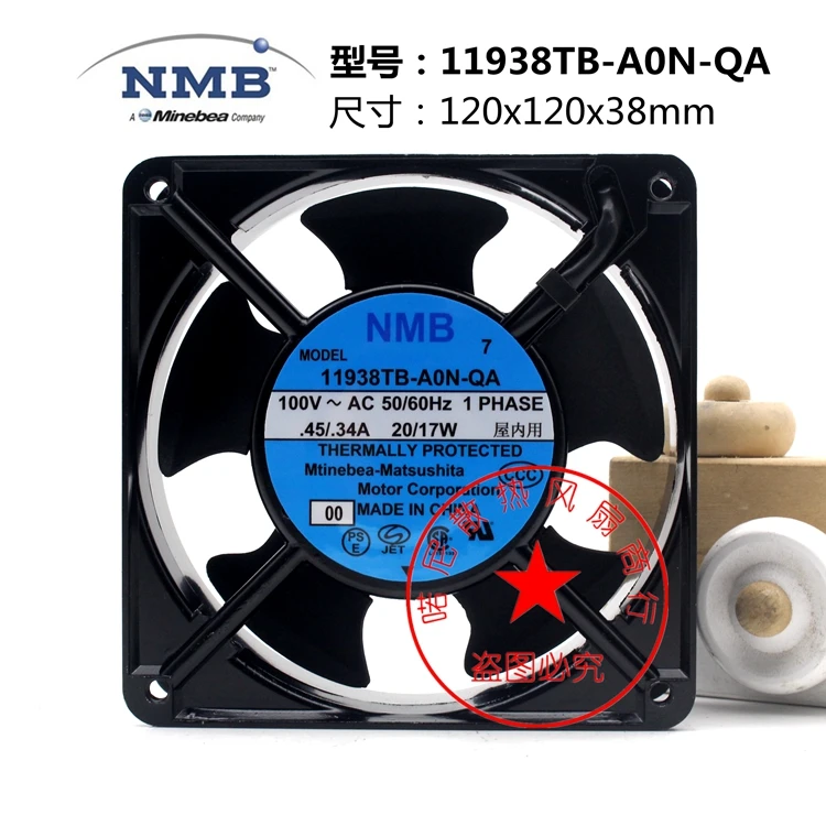 NMB-MAT 11938TB-A0N-QA 00 AC 100V 20W 120x120x38mm 2-проводной Вентилятор охлаждения сервера