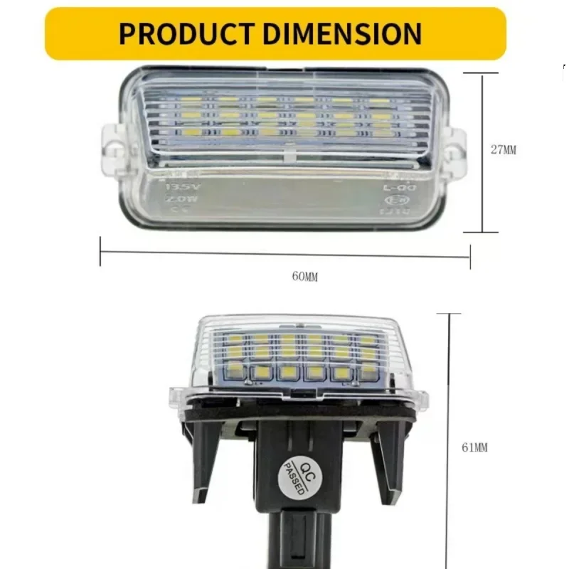 Canbus LED 2 шт. белая светодиодная лампа освещения номерного знака для Toyota Camry XV50