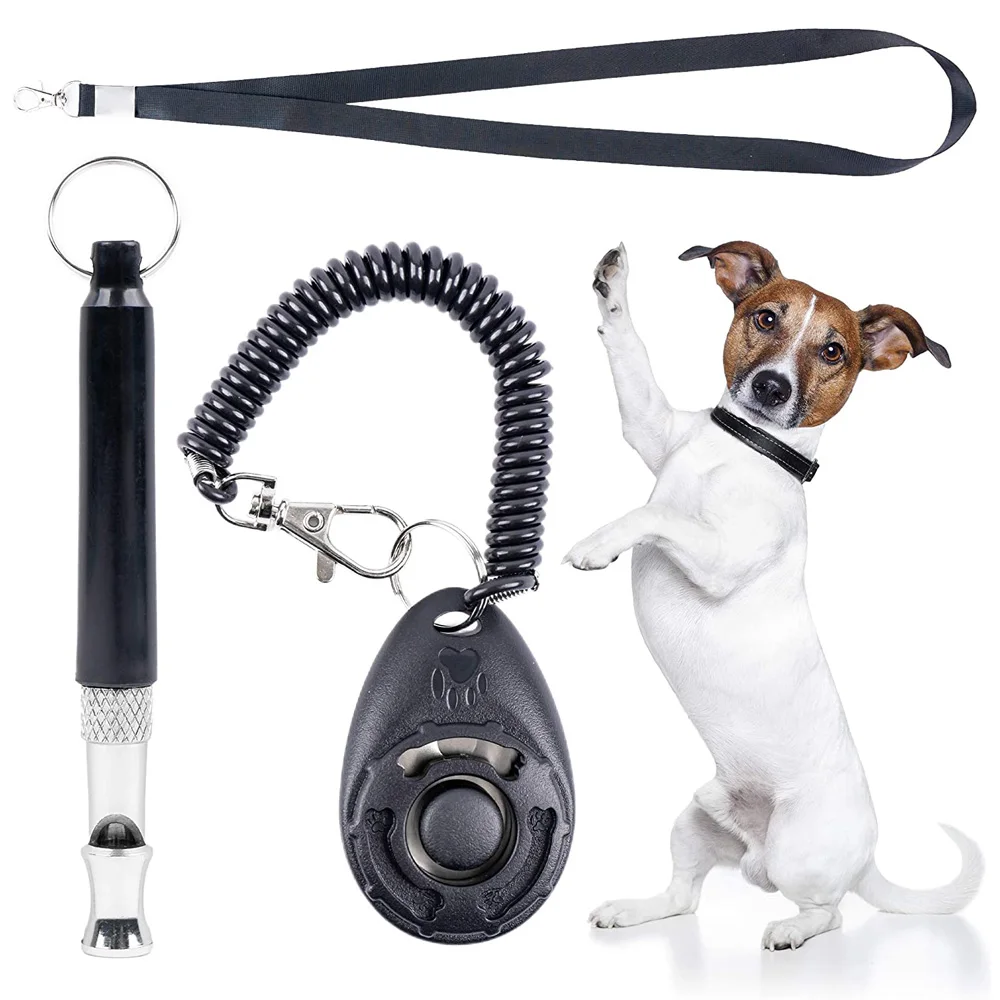 

Durable Adjustable Pitch Clicker Lanyard Strap Dog Training Whistle Stop Barking Dog Whistle Kit Silent Ultrasonic