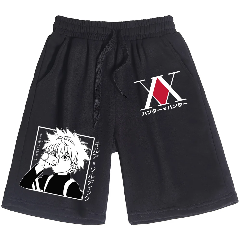

Спортивные шорты с принтом аниме Hunter X Hunter, мужские и женские повседневные свободные хлопковые шорты