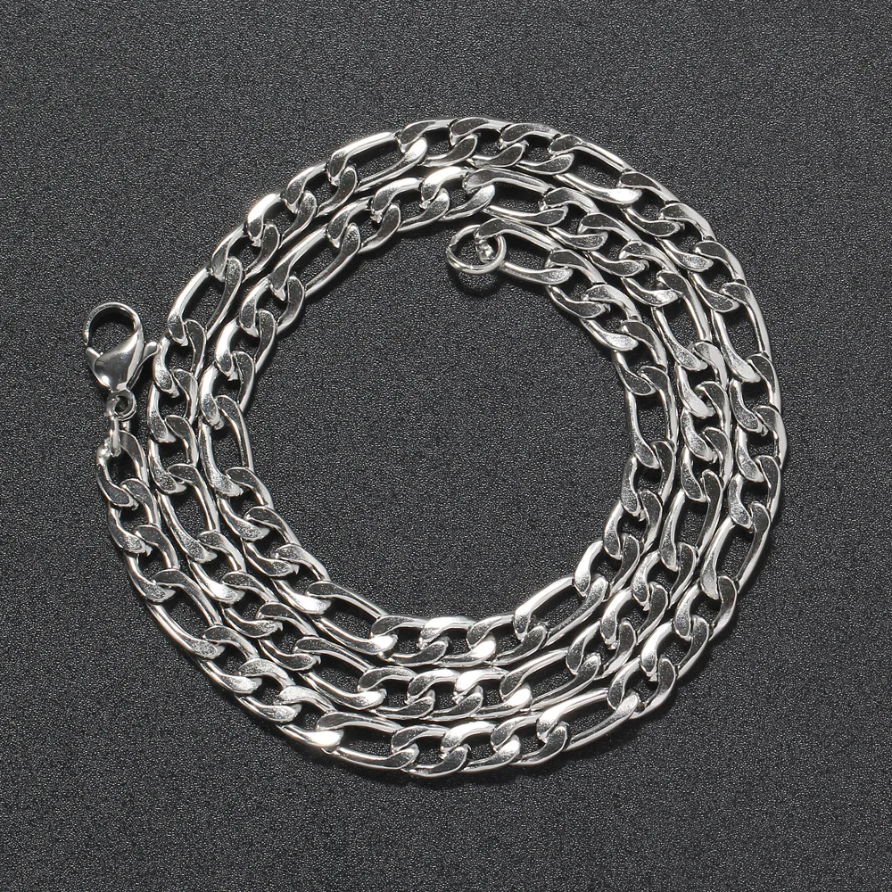 

Figaro 5MM Stainless Steel Bracelet Necklace for Men Women Gold Silver Color Punk Chain Jewelry Accessory Gift Male Jewelry