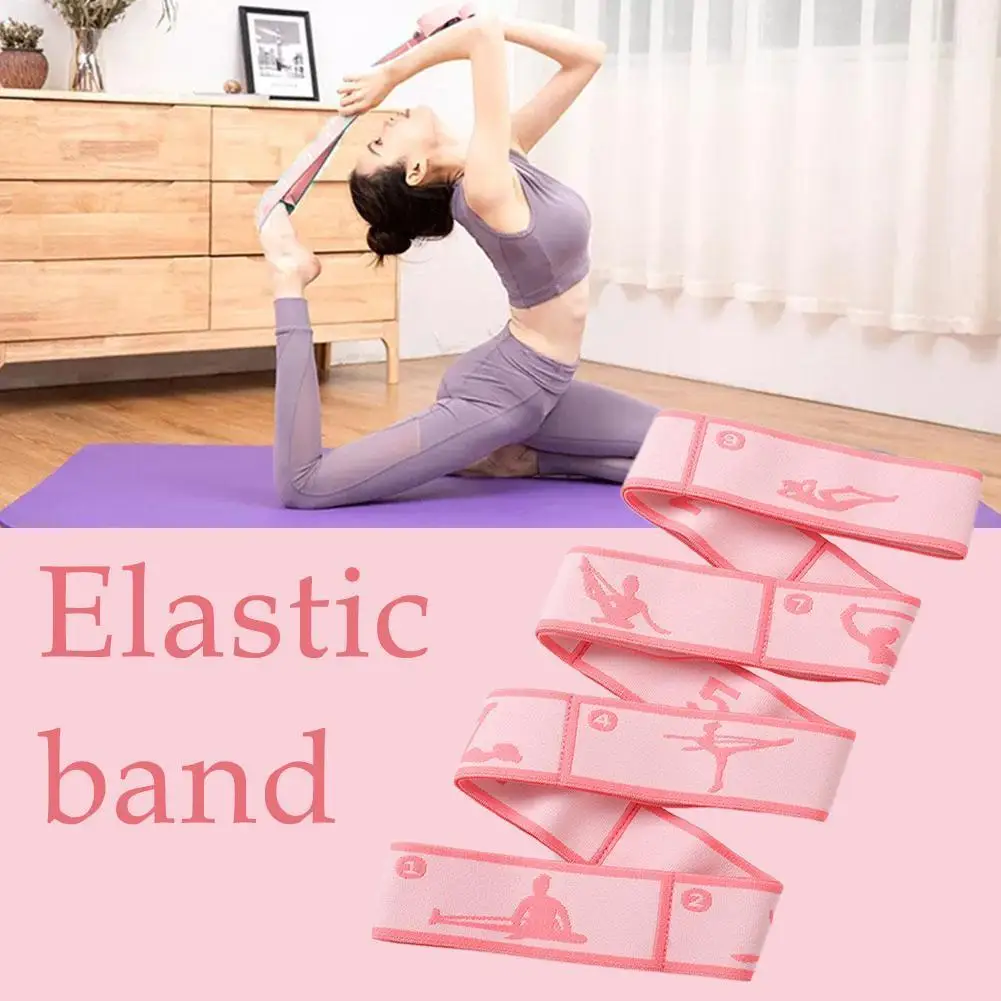 

Yoga Elastic Band Pink Polyester Rubber Pull Strap Loop Dance Yoga Band Stretching Latin Belt Exercise Resistance Bands Fit L9n3