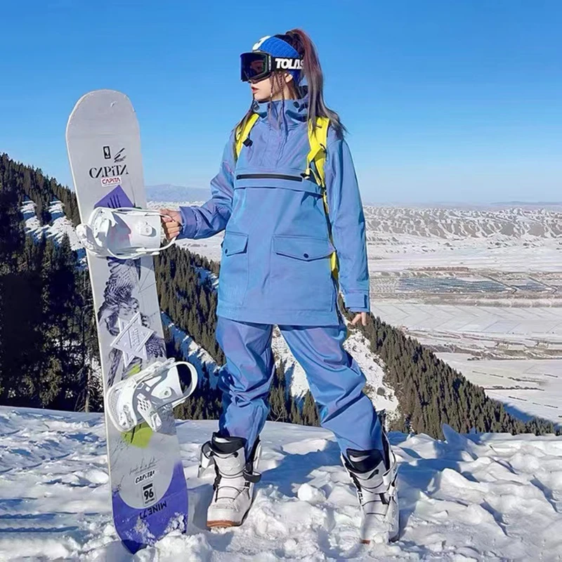 Ski Suit Men's and Women's Winter Outdoors Snowboarding Skiing Ski Jacket and Ski Pants Ski Equipment minus 30 degrees Celsius